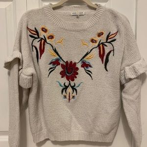 Woven heart sweater